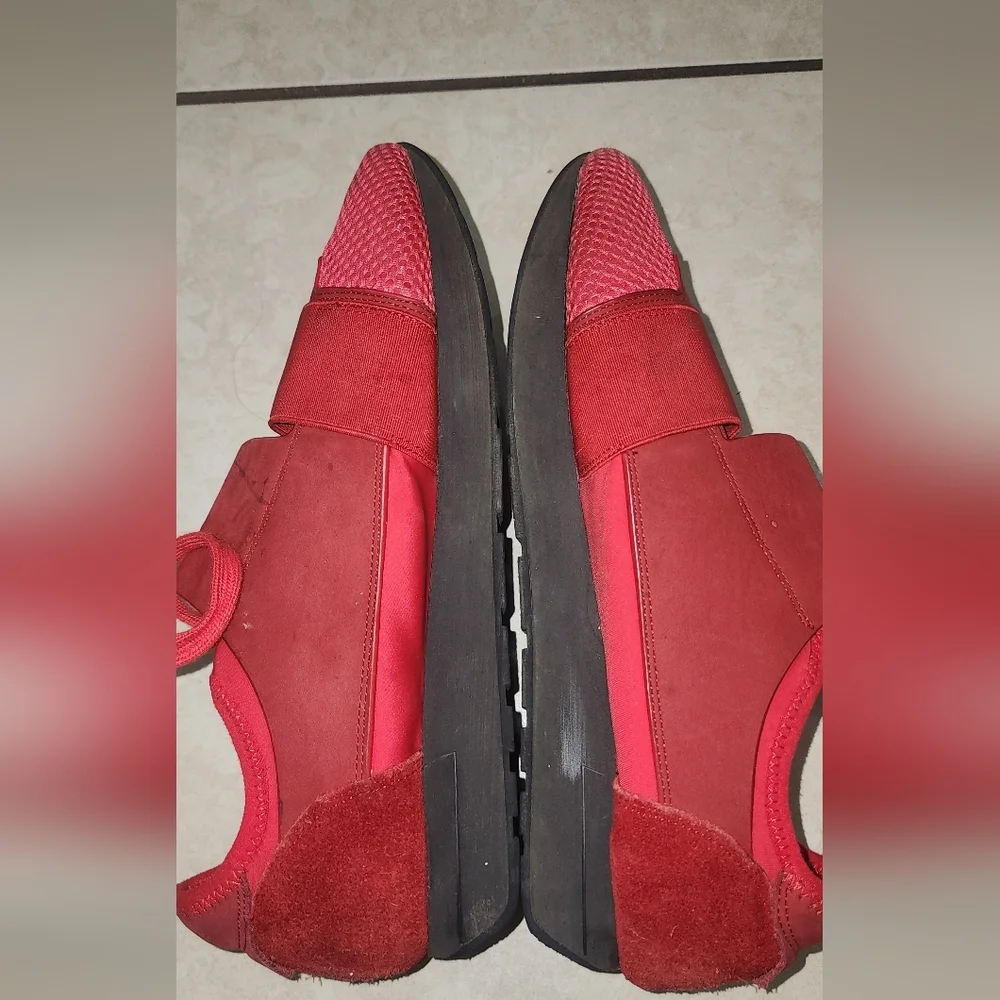 Balenciaga Red Slip-On‎ Athletic Sneakers, Size 41.